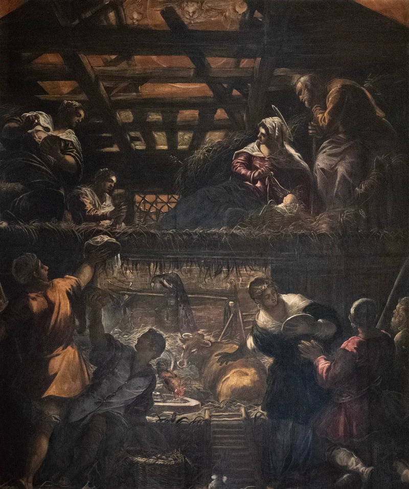 Die Anbetung der Hirten - Jacopo Tintoretto