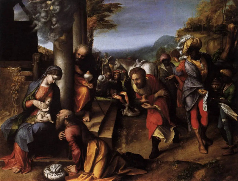 Anbetung der Könige - Antonio da Correggio