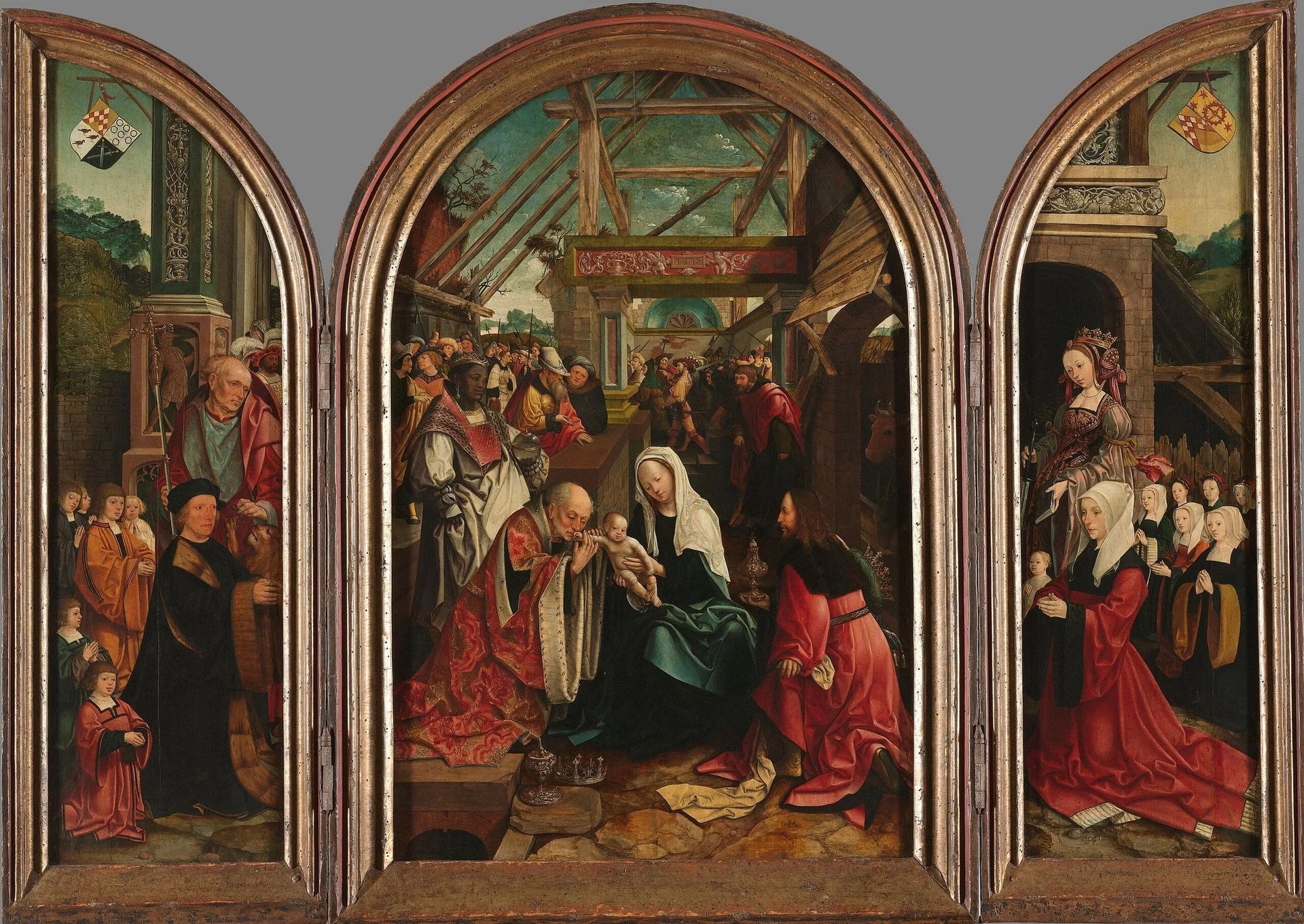 L'Adoration des mages - Jacob Cornelisz van Oostsanen image 1 copie peinte à la main à l’huile