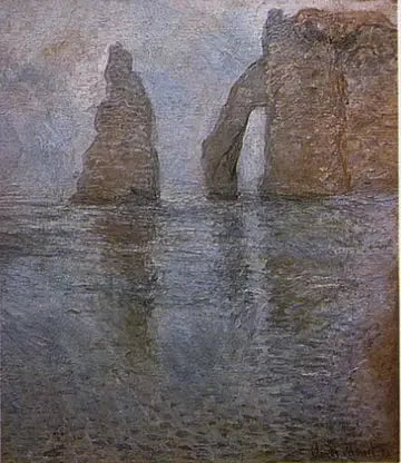 Die Nadel und das Tor von Aval aus der Aufwärtsansicht - Claude Monet