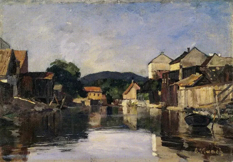 Die Akerselva bei Slåmotgangen - Edvard Munch