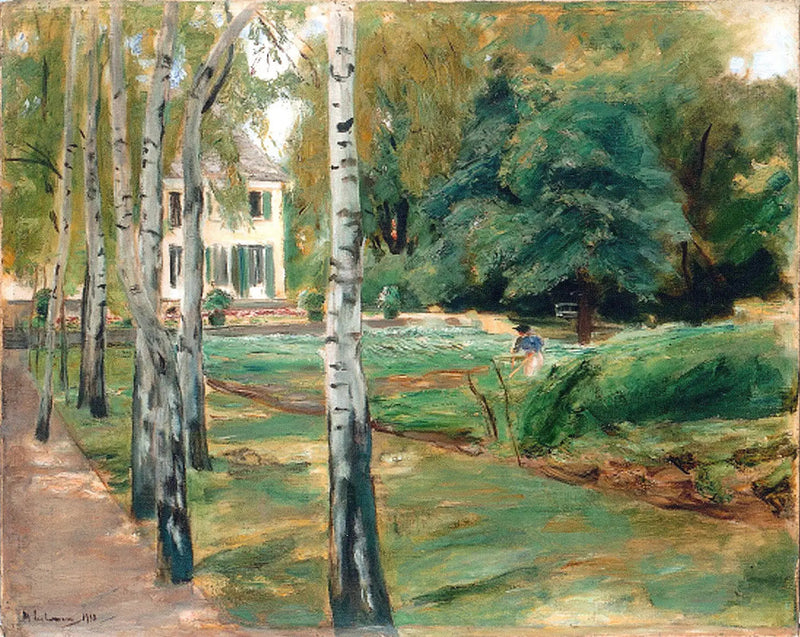 Die Allee der Birken im Garten von Wannsee im Westen - Max Liebermann