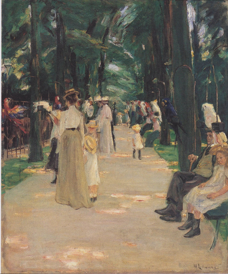 Der Weg der Papageien - Max Liebermann