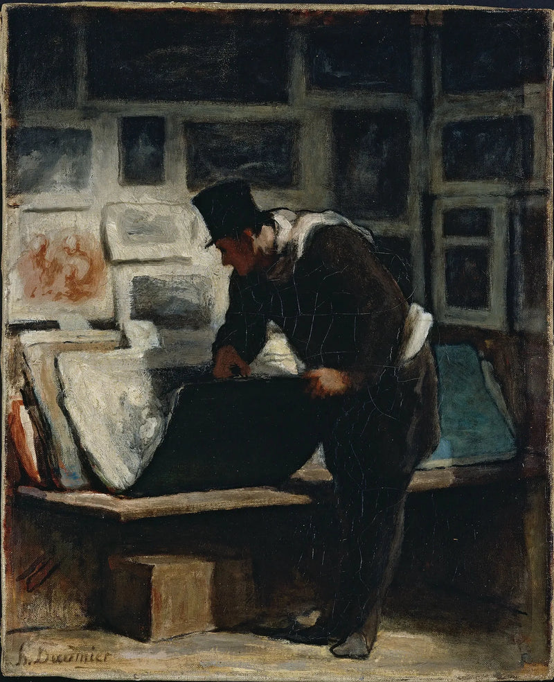 Der Liebhaber von Radierungen - Honoré Daumier