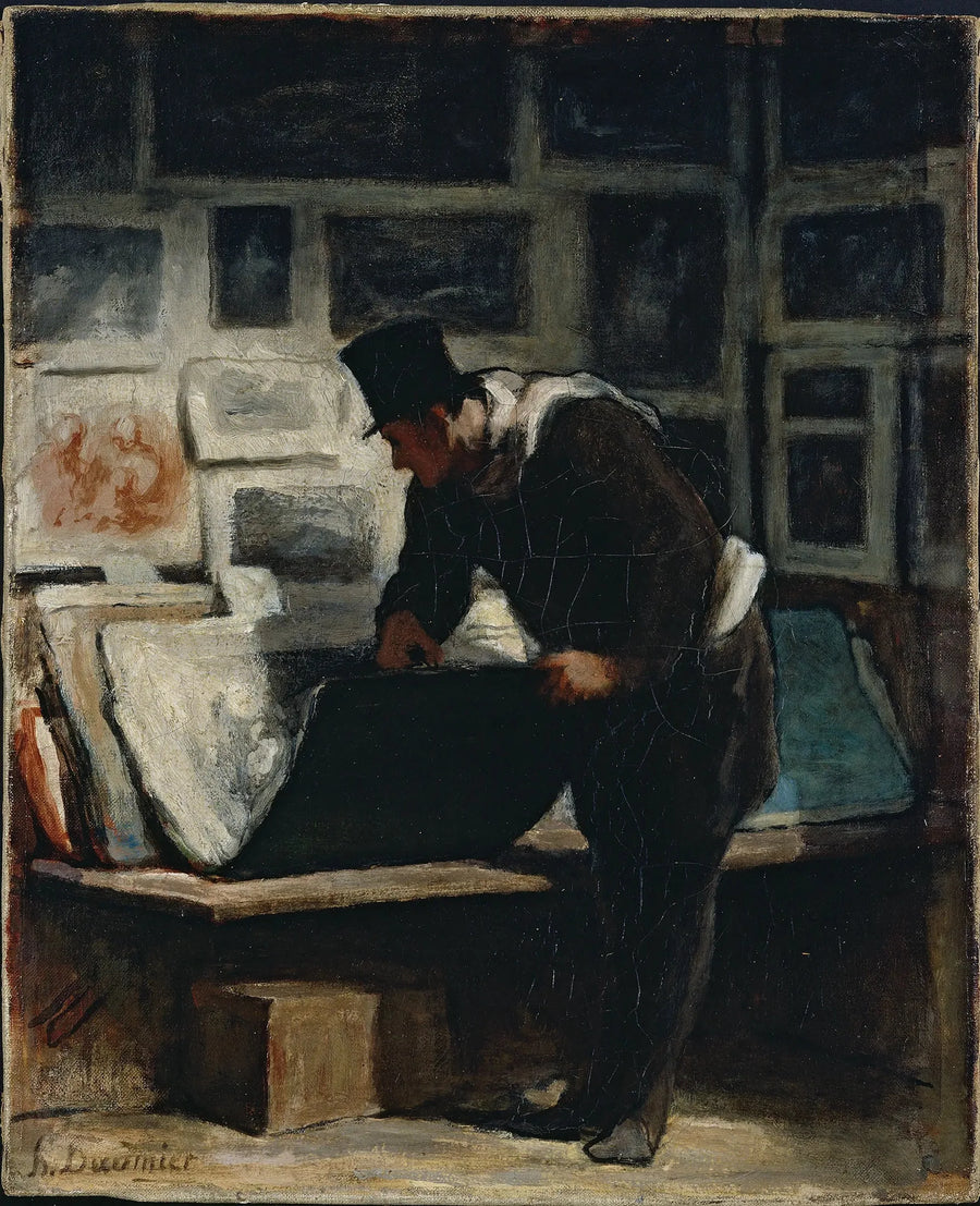 Der Liebhaber von Radierungen - Honoré Daumier