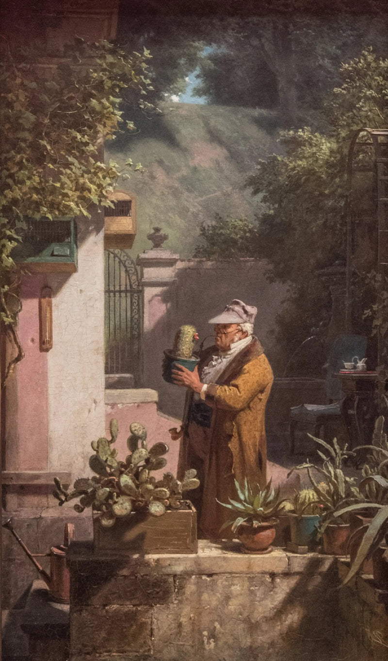 Der Kaktusliebhaber - Carl Spitzweg
