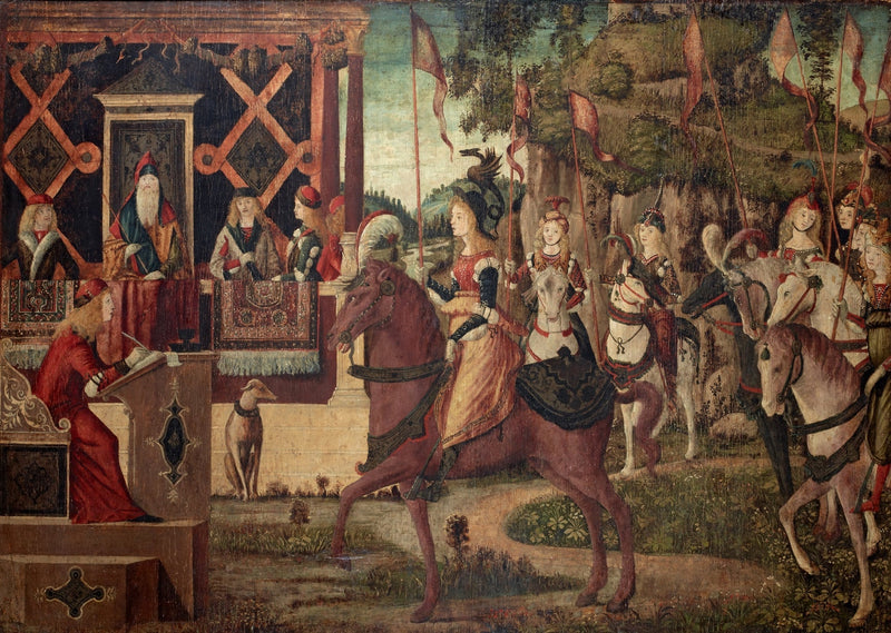 Die Botschaft von Hippolyte, der Königin der Amazonen, sendet an Theseus, den König von Athen - Vittore Carpaccio