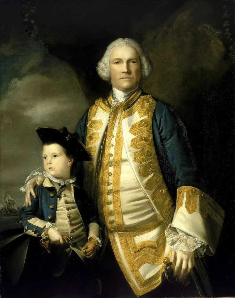 Der Admiral Francis Holburne, 1704-1771, und sein Sohn, Sir Francis, 4. Baronet, 1752-1820 - Joshua Reynolds
