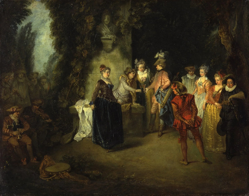 Die Liebe an der Comédie française - Antoine Watteau