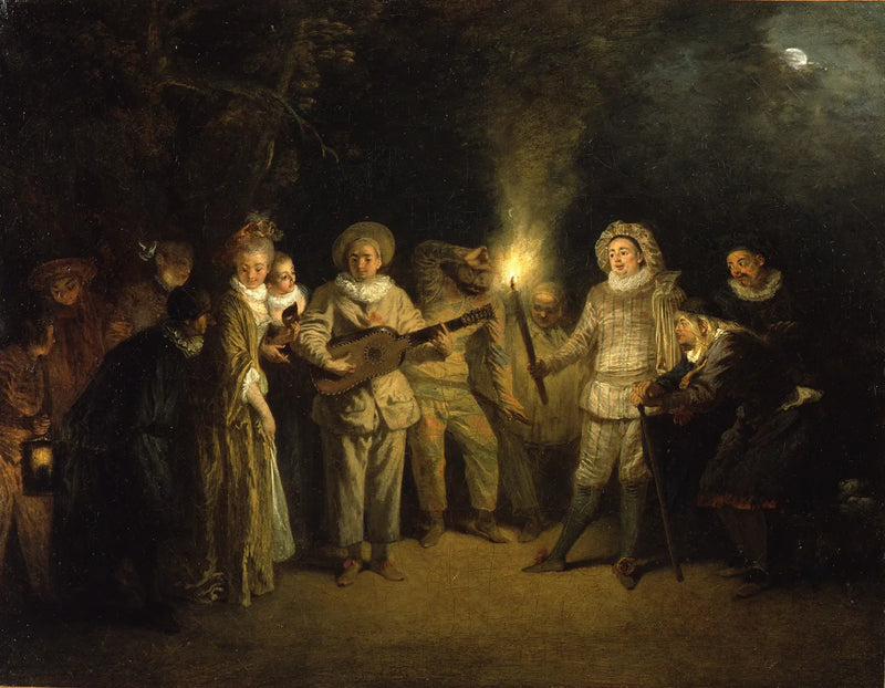 Die Liebe am Italienischen Theater - Antoine Watteau