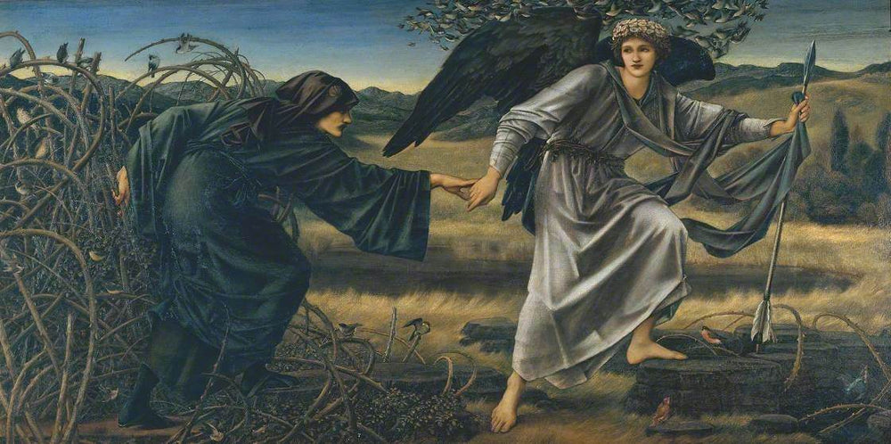 L'amour et le pèlerin - Edward Burne-Jones image 1 copie peinte à la main à l’huile