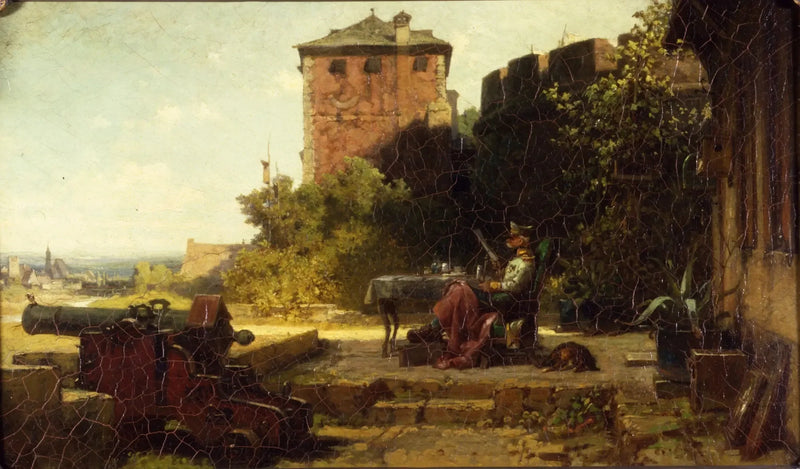 Der alte Kommandant der Festung - Carl Spitzweg