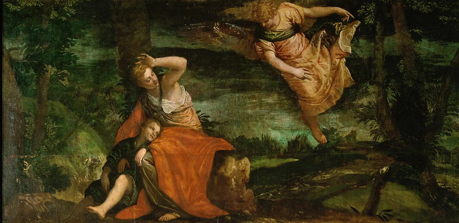 Der Engel erscheint Agar in der Wüste / Agar und Ismael in der Wüste Bersheeba - Paul Véronèse