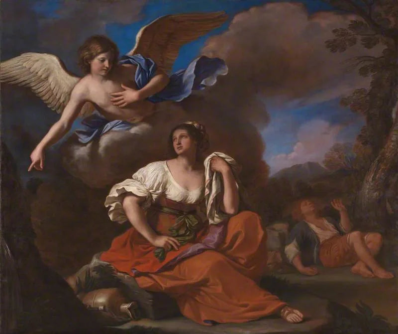 Der Engel erscheint in Agar und Ismael - Guercino