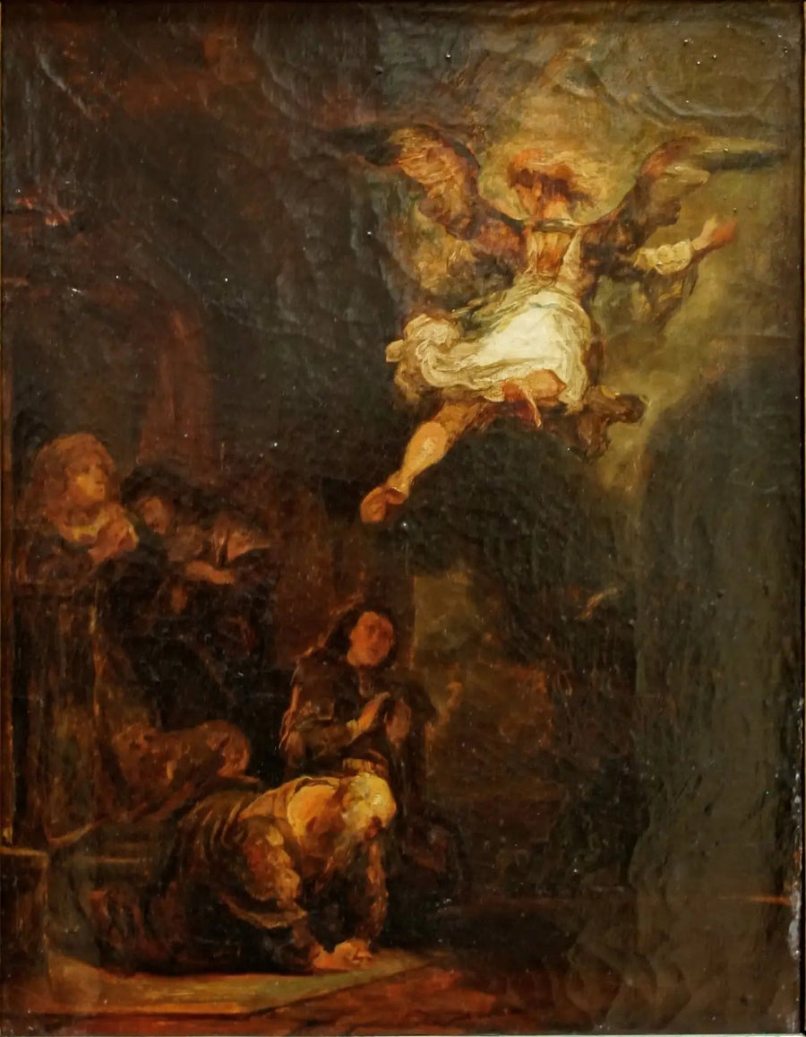 Der Engel Raphael verlässt Tobias - Eugène Delacroix