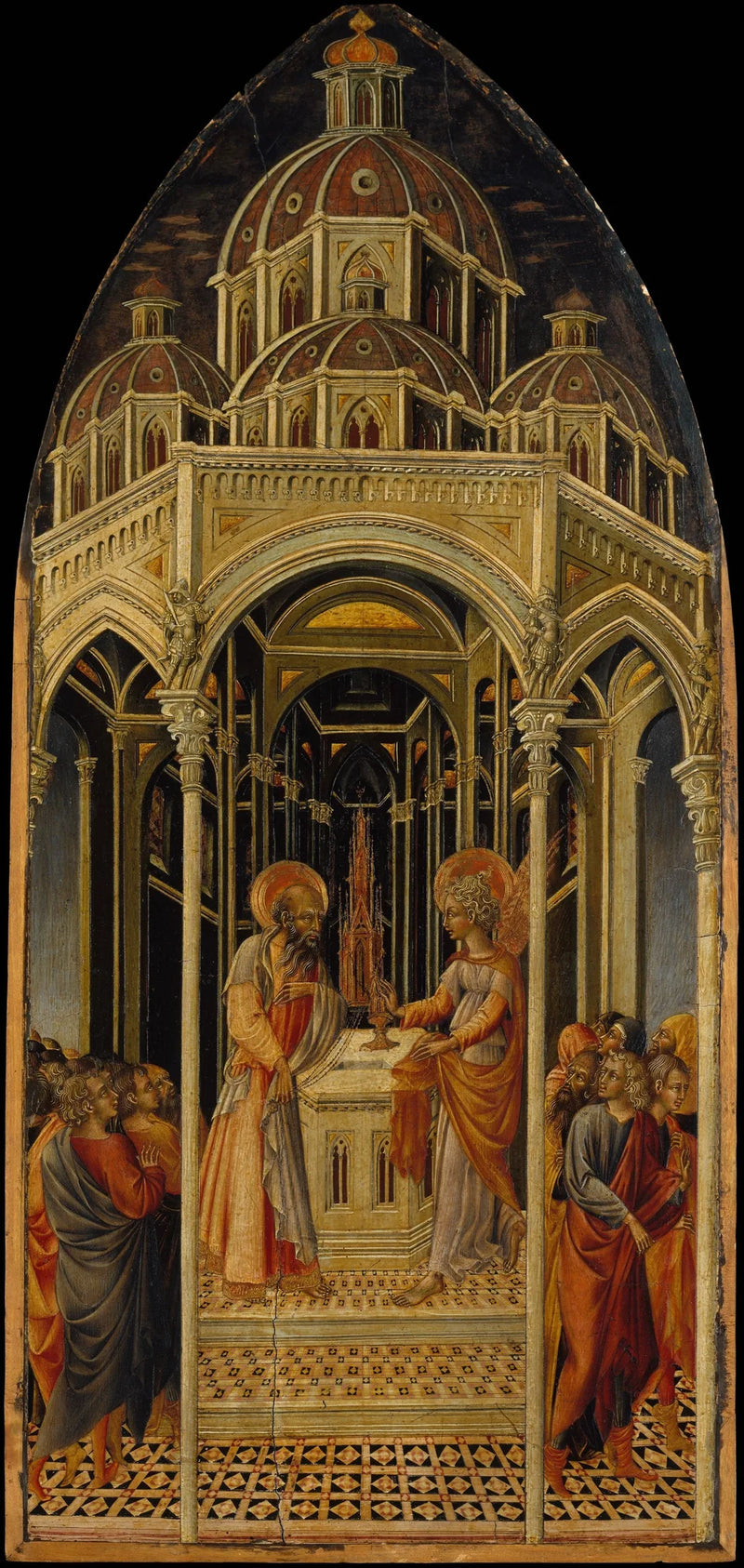 Die Verkündigung an Zacharias ; (Rückseite) Der Engel der Verkündigung - Giovanni di Paolo