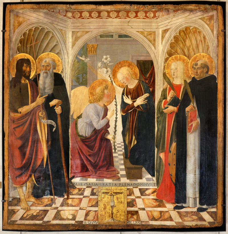 Die Verkündigung zwischen vier Heiligen - Cosimo Rosselli