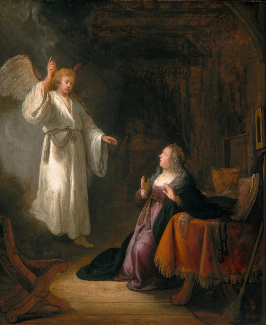 L'Annonciation - Rembrandt image 1 reproduction artisanale de tableau