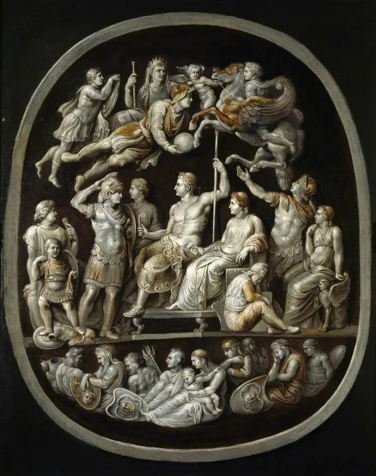 Die „Apotheose des Germanicus“: Kopie nach einem antiken Kamee (der „Gemma Tiberiana“) - Peter Paul Rubens