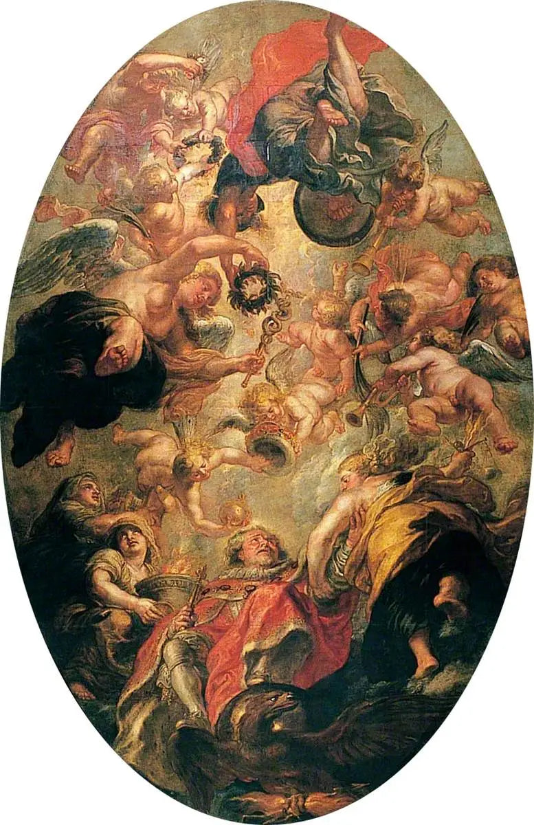 Die Apotheose von Jakob I. - Peter Paul Rubens