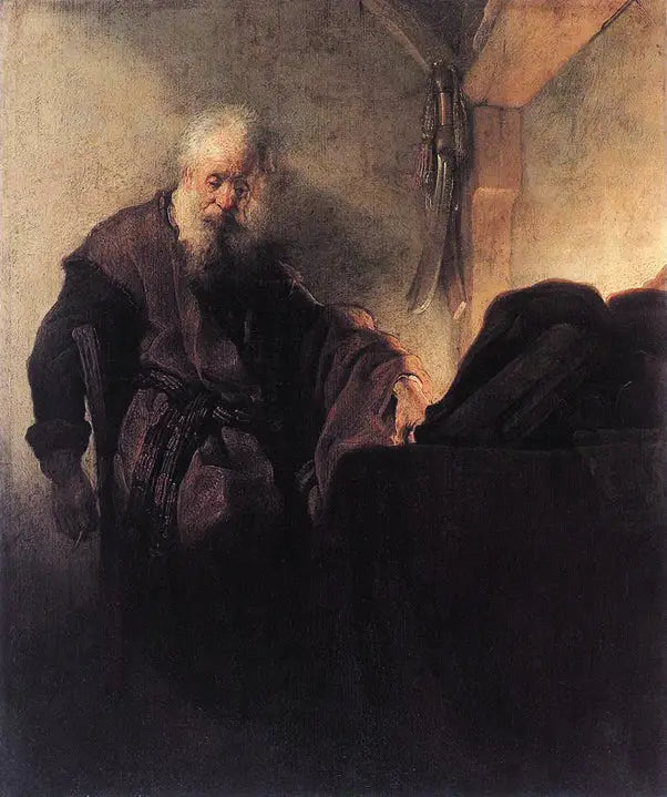 L'Apôtre Paul à sa table de travail - Rembrandt image 1 reproduction réalisée par Alpha Reproduction