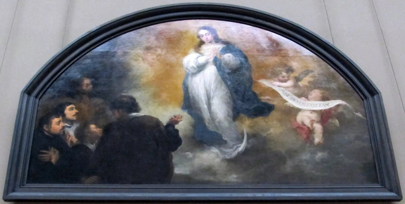 Die Erscheinung der Unbefleckten Empfängnis mit sechs Figuren - Bartolomé Esteban Murillo