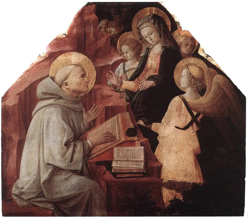 Die Erscheinung der Jungfrau bei Sankt Bernhard - Fra Filippo Lippi