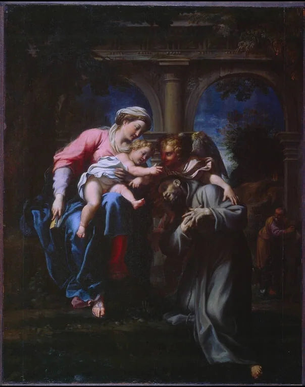 Die Erscheinung der Jungfrau und des Jesuskindes bei St. Franz - Annibale Carracci