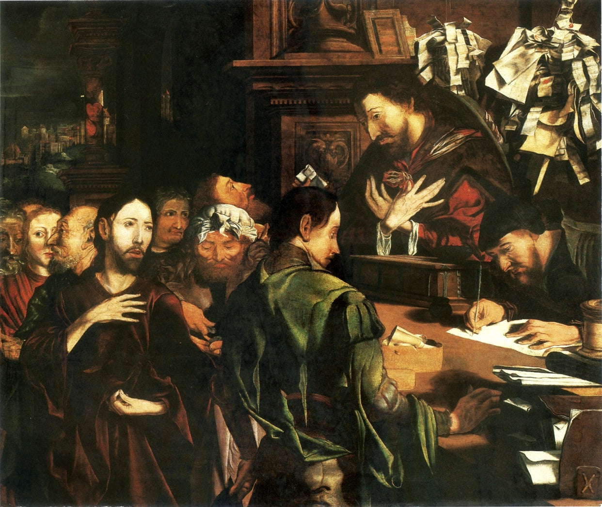 L'appel de saint Matthieu. - Marinus van Reymerswale image 1 copie peinte à la main à l’huile