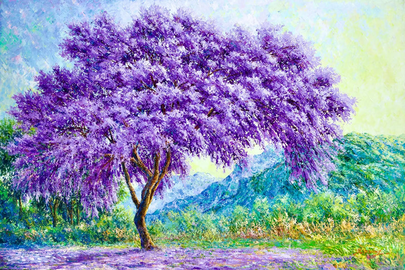 Der lila Baum | 90 x 60 cm