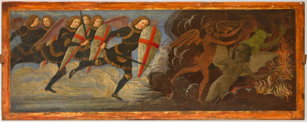 L'Archange Saint Michel et les Anges en guerre contre le Diable - Domenico Ghirlandaio image 1 copie de tableau peinte à la main