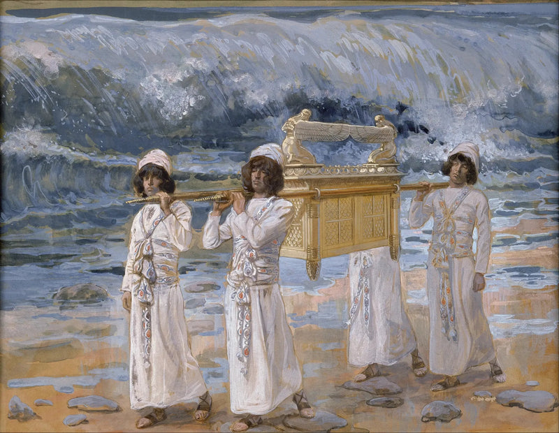 Die Arche überquert den Jordan - James Tissot