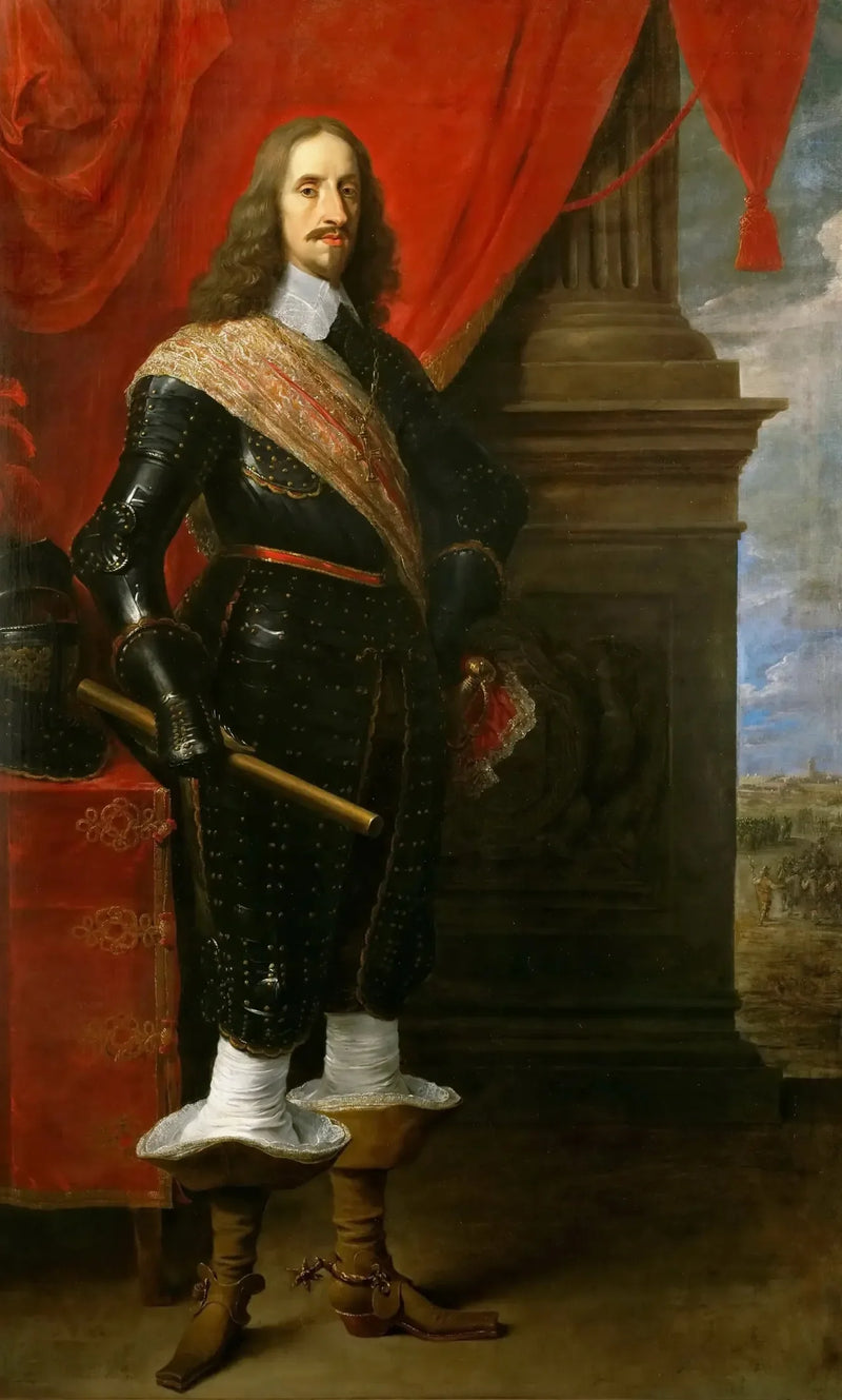 Der Erzherzog Leopold Wilhelm, mit der Belagerung von Gravelingen im Hintergrund - David Teniers der Jüngere