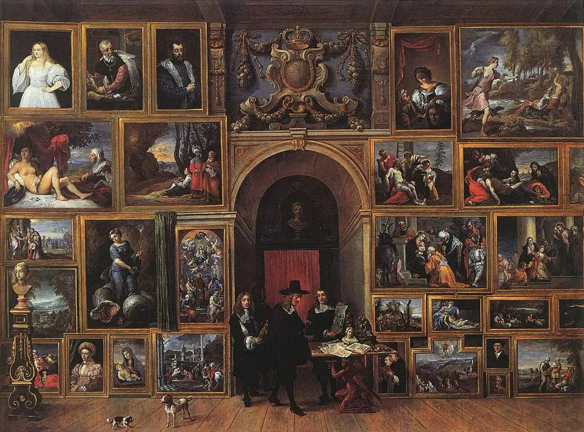 L'Archiduc Léopold-Guillaume dans sa galerie - David Teniers le Jeune image 1 copie de tableau peinte à la main