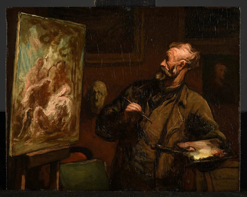 Der Künstler am Grabe - Honoré Daumier