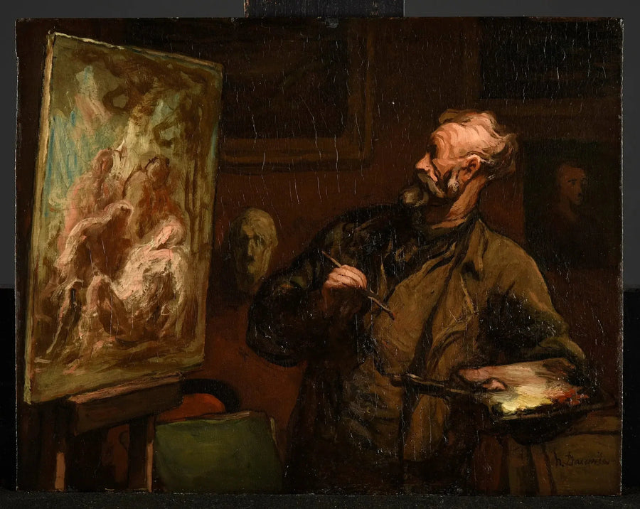 Der Künstler am Grabe - Honoré Daumier