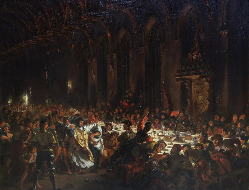 Die Ermordung des Bischofs von Lüttich - Eugène Delacroix
