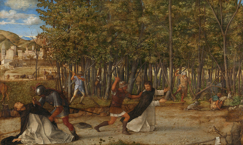 Der Mord an heiligem Petrus Märtyrer - Giovanni Bellini