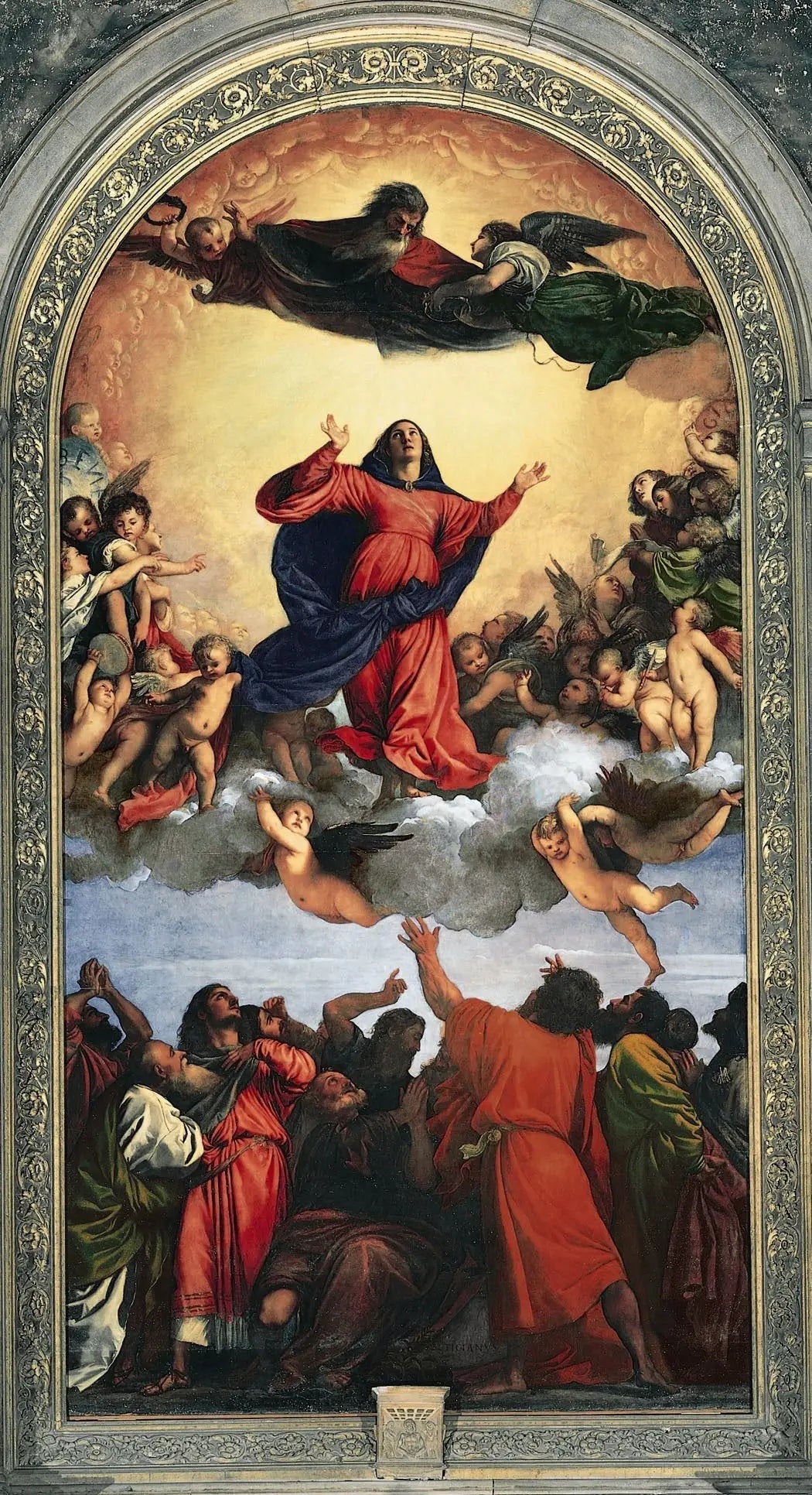 L'Assomption de la Vierge - Titian image 1 copie de tableau peinte à la main