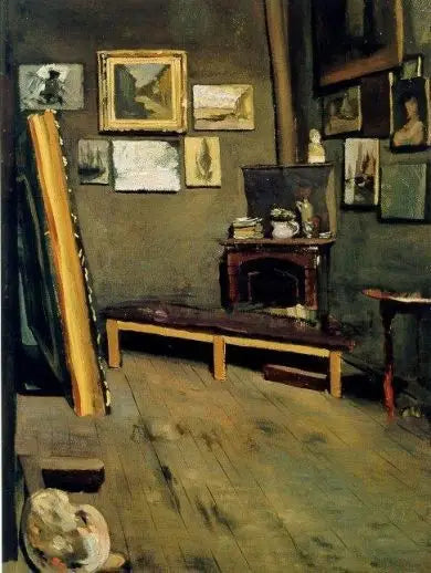 Das Atelier des Künstlers, Rue Visconti - Frédéric Bazille