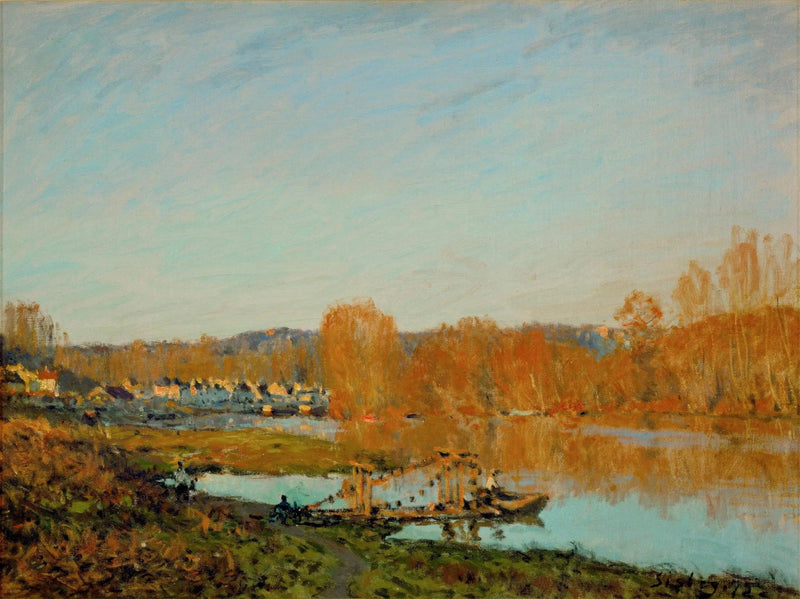 Der Herbst - Ufer der Seine bei Bougival - Alfred Sisley