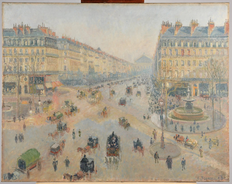 Die Avenue de l'Opéra - Camille Pissarro