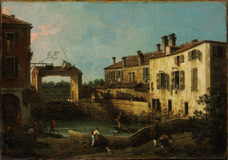 Die Schleuse in Dolo - Canaletto