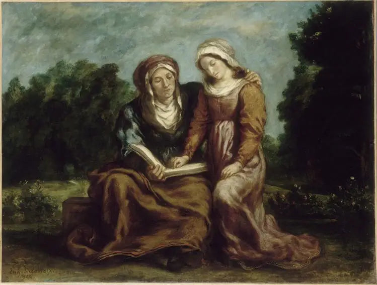 Die Erziehung der Jungfrau - Eugène Delacroix