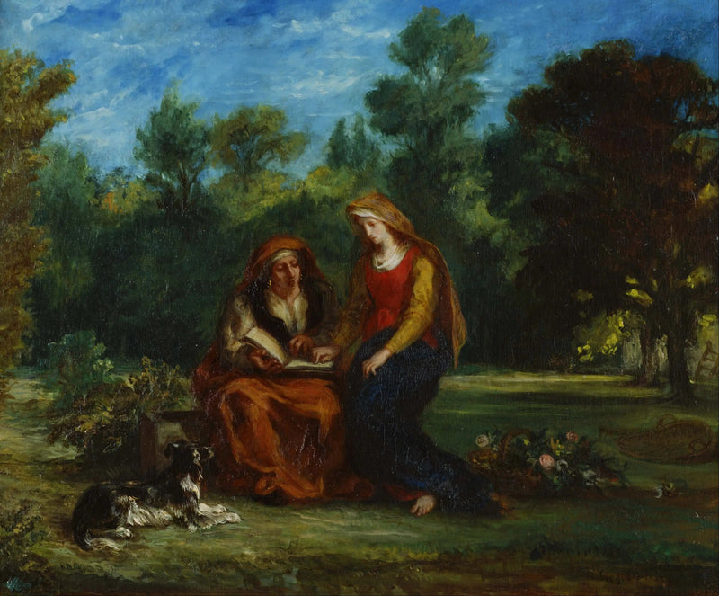 Die Erziehung der Jungfrau - Eugène Delacroix