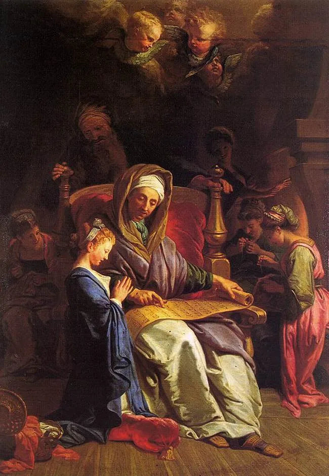 Die Erziehung der Jungfrau - Jean-Baptiste Jouvenet