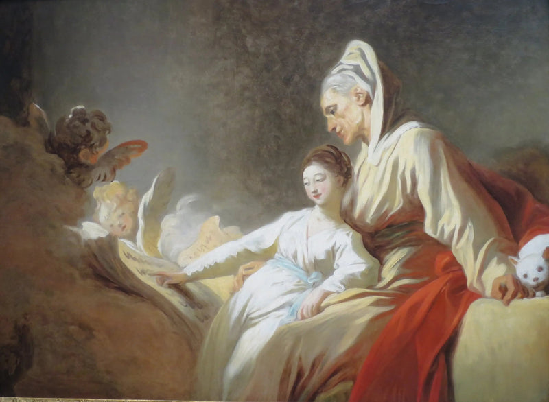 Die Erziehung der Jungfrau - Jean-Honoré Fragonard