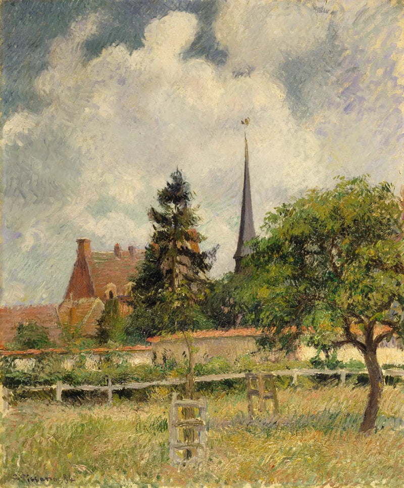 Die Kirche von Eragny - Camille Pissarro