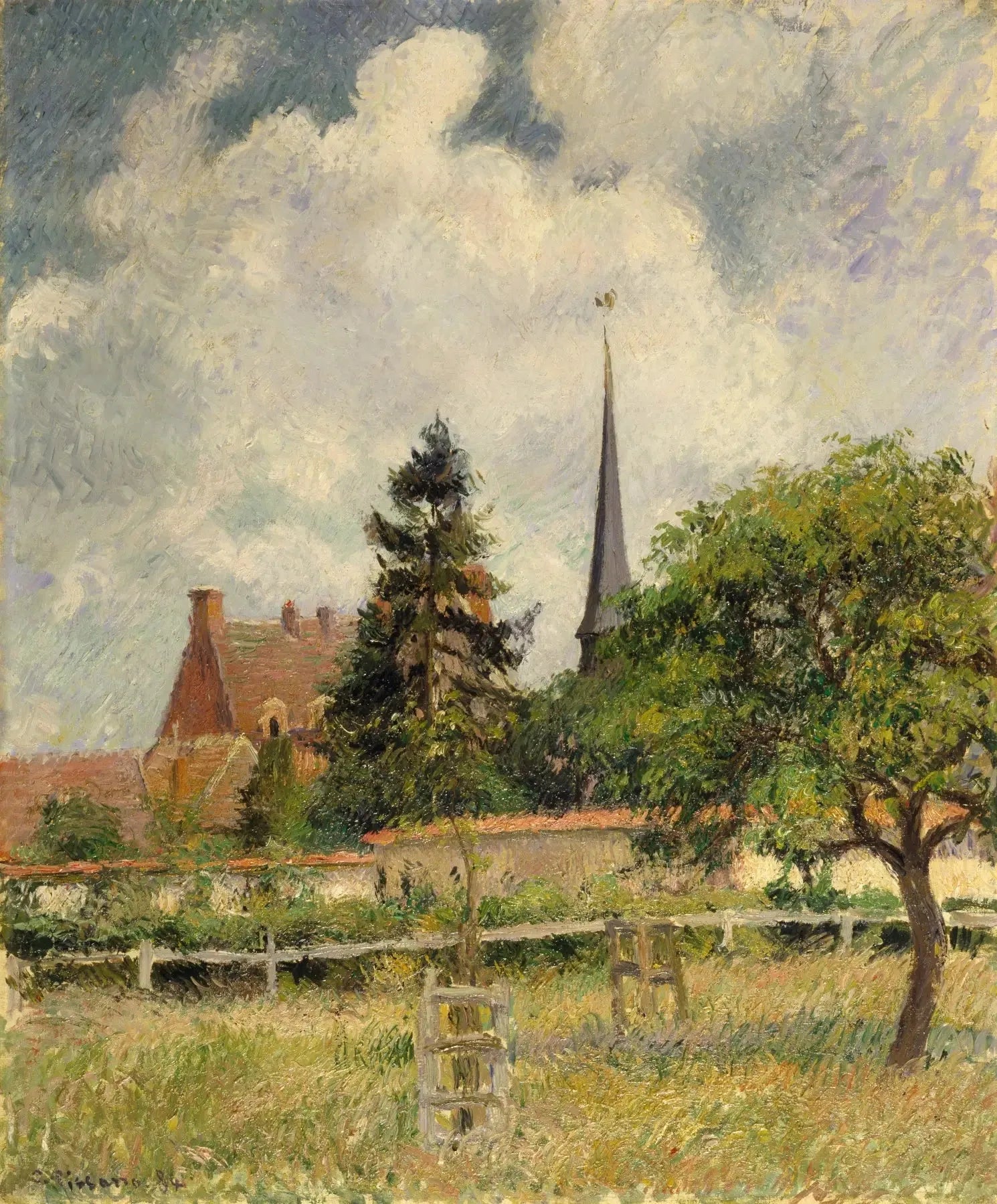 L'église d'Eragny - Camille Pissarro image 1 reproduction réalisée par Alpha Reproduction