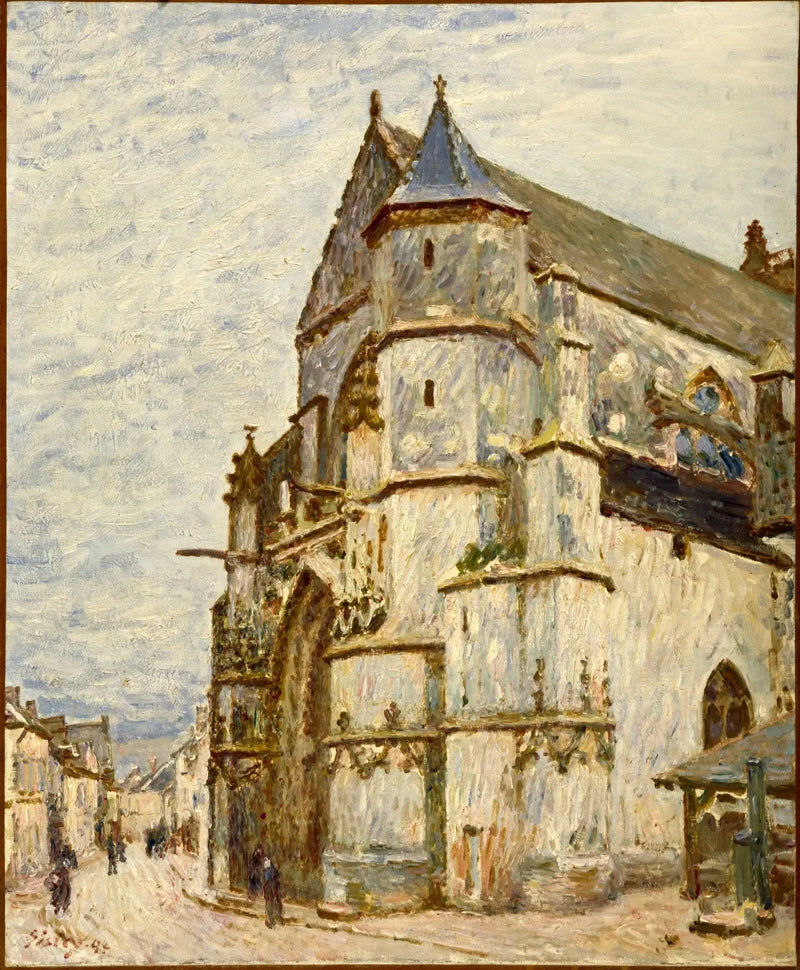 Die Kirche von Moret nach dem Regen - Alfred Sisley